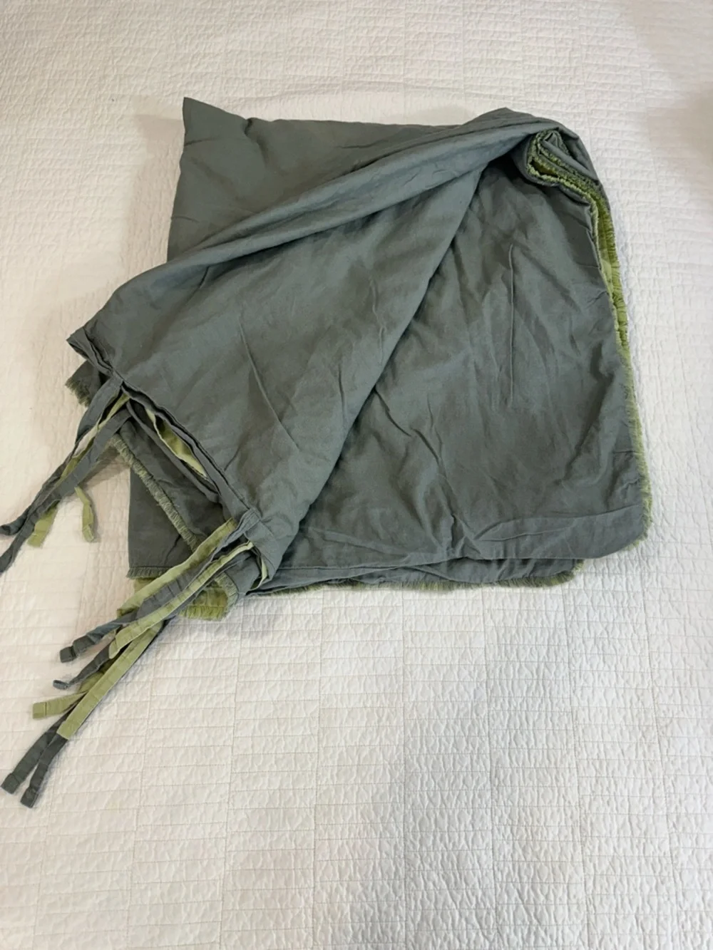 Reversible Sage Green and Charcoal Duvet Cover Only